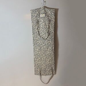 Agua by Agua Bendita Cotton Travel Storage Dress Garment Bag Blue Floral Print